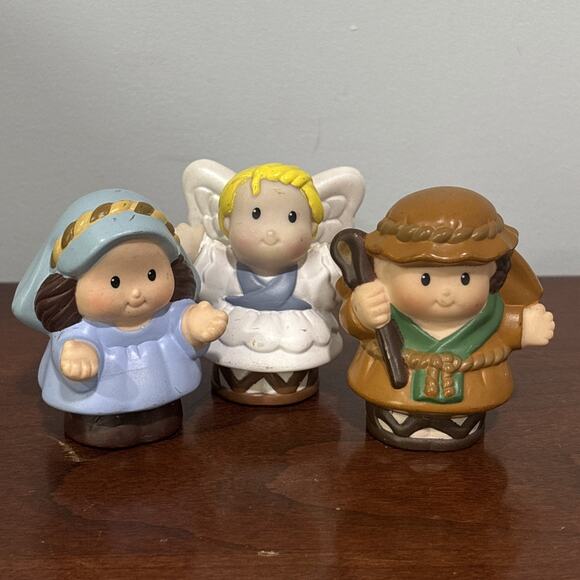 Fisher-Price Other - Mary Joseph Angel figures Fisher Price Little People Christmas Nativity Lot Of 3